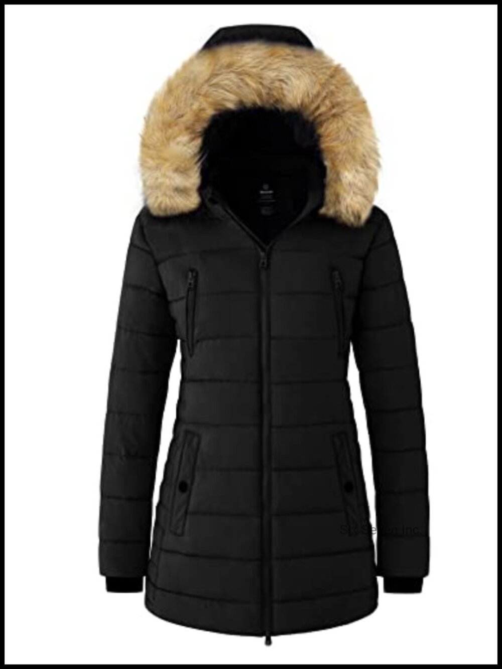 Women's Warm Winter Puffer Coat Faux Fur Hood Waterproof Parka